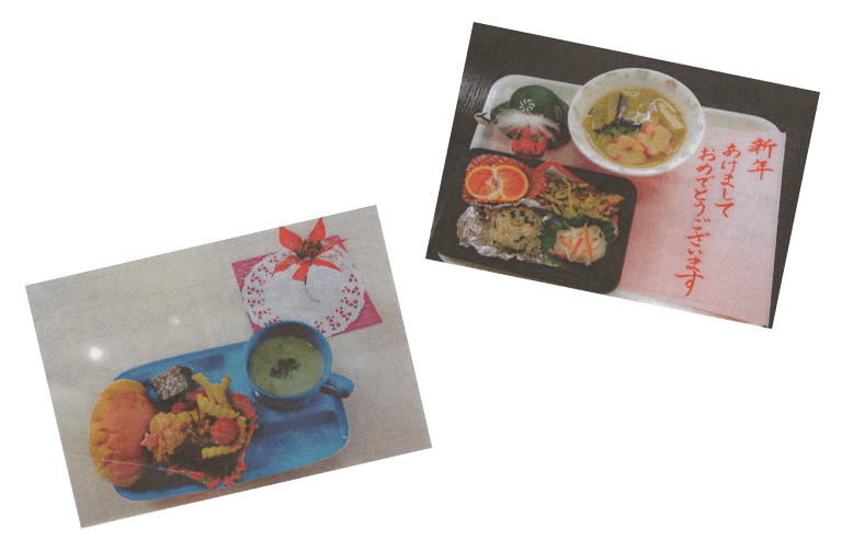 新年特別メニュー給食の写真