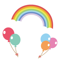 nizi_huusen1 虹と風船のイラスト